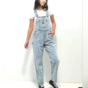 EMPYRE SUZIE LIGHT WASH DENIM OVERALLS